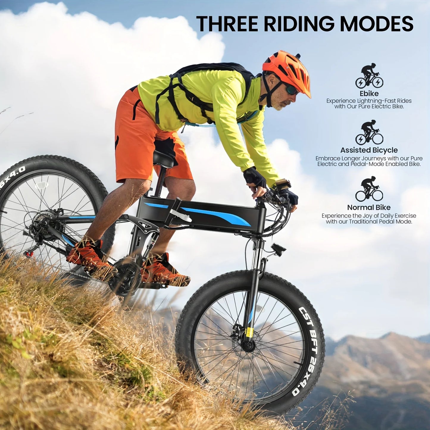 Fat Tire Ebike with 500W Brushless Motor