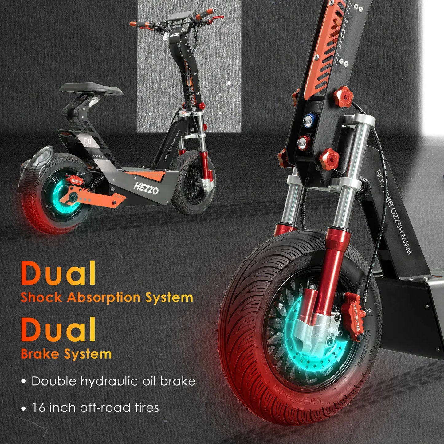 16 Inch Foldable Off-Road Electric Scooter