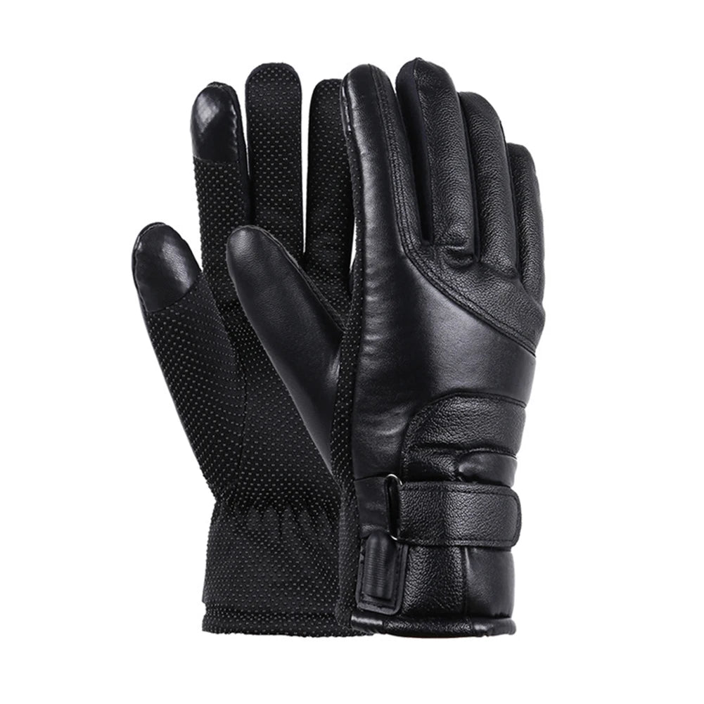 Leather Waterproof Electric Heating Gloves