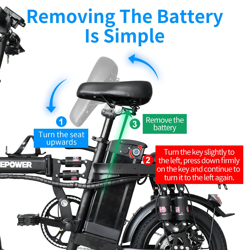 Foldable Adult Electric Bike With 400W Motor