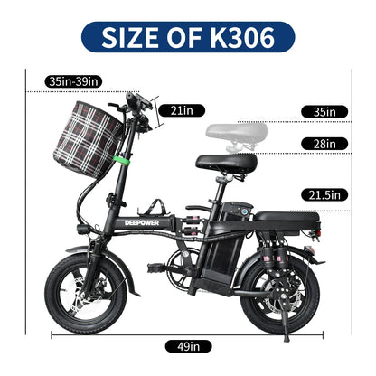 Foldable Adult Electric Bike With 400W Motor