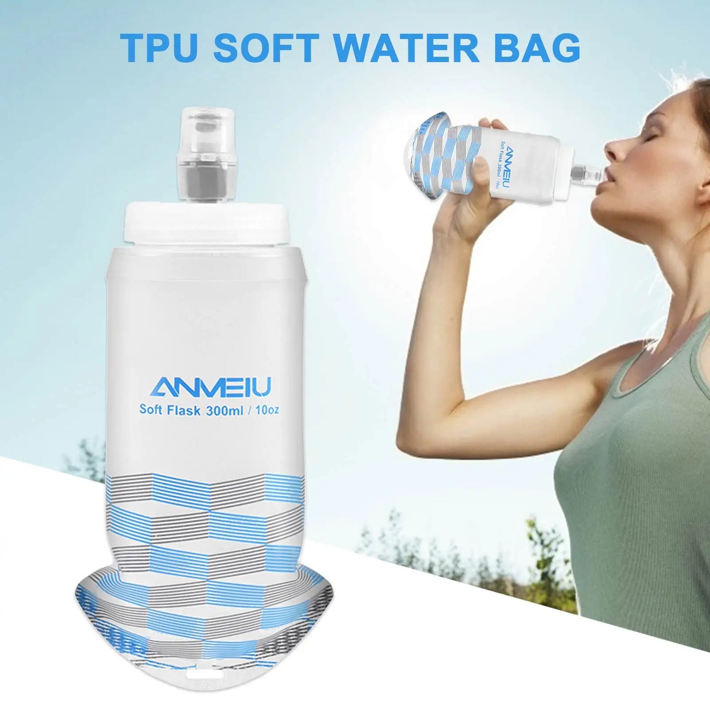 300ml Soft Folding Collapsible Water Bottle