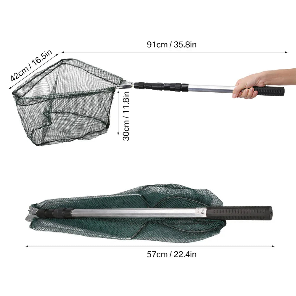 Folding Fishing Pole Net For Fly Fishing
