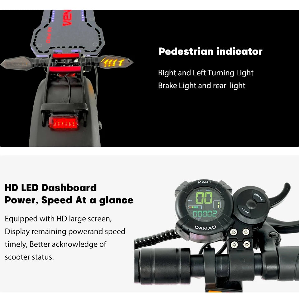 Foldable Freestyle Off-Road Electric Scooter 2400W