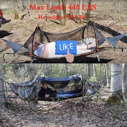 Lightweight Portable Hammock Tent with Mosquito Net