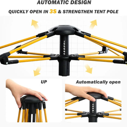 Two Door Two Window Quick Opening Tent