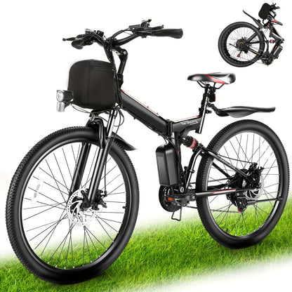 26" Folding Electric Bike With Removable Battery
