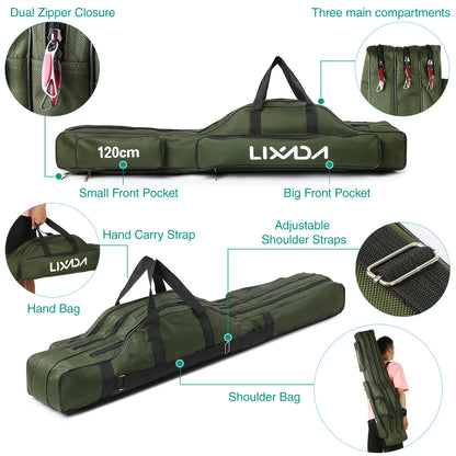 Folding Rod Carry Case Fishing Storage Bag