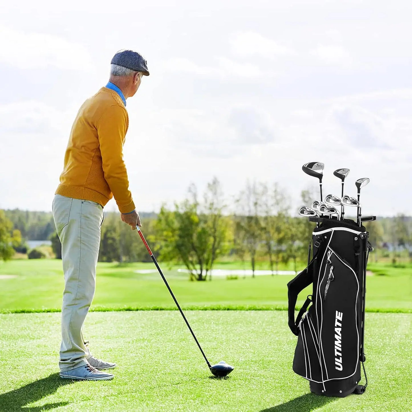 9/10 Piece Men's Complete Golf Clubs Set
