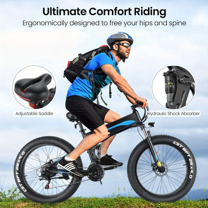Fat Tire Ebike with 500W Brushless Motor