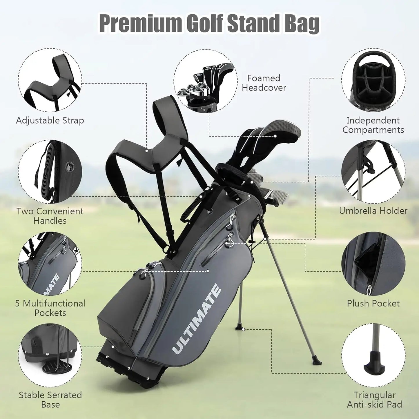 Men's Complete Golf Clubs Set Right Hand