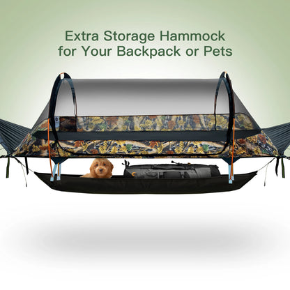 Portable Lightweight Mosquito Hammock with Tree Straps