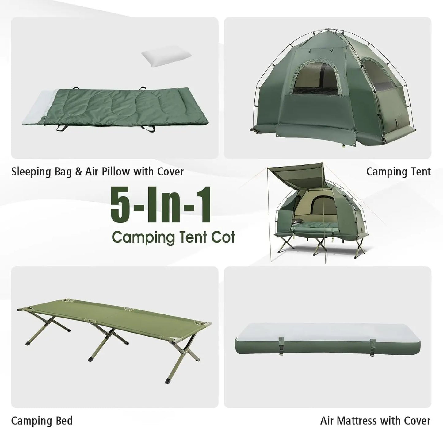 Elevated Tent With Sleeping & Carry Bag