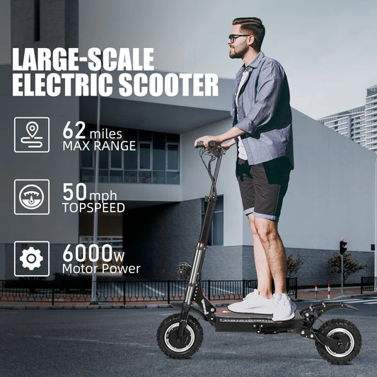 Electric Scooter with 6000W Dual Motors