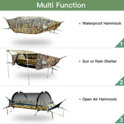 Portable Lightweight Mosquito Hammock with Tree Straps