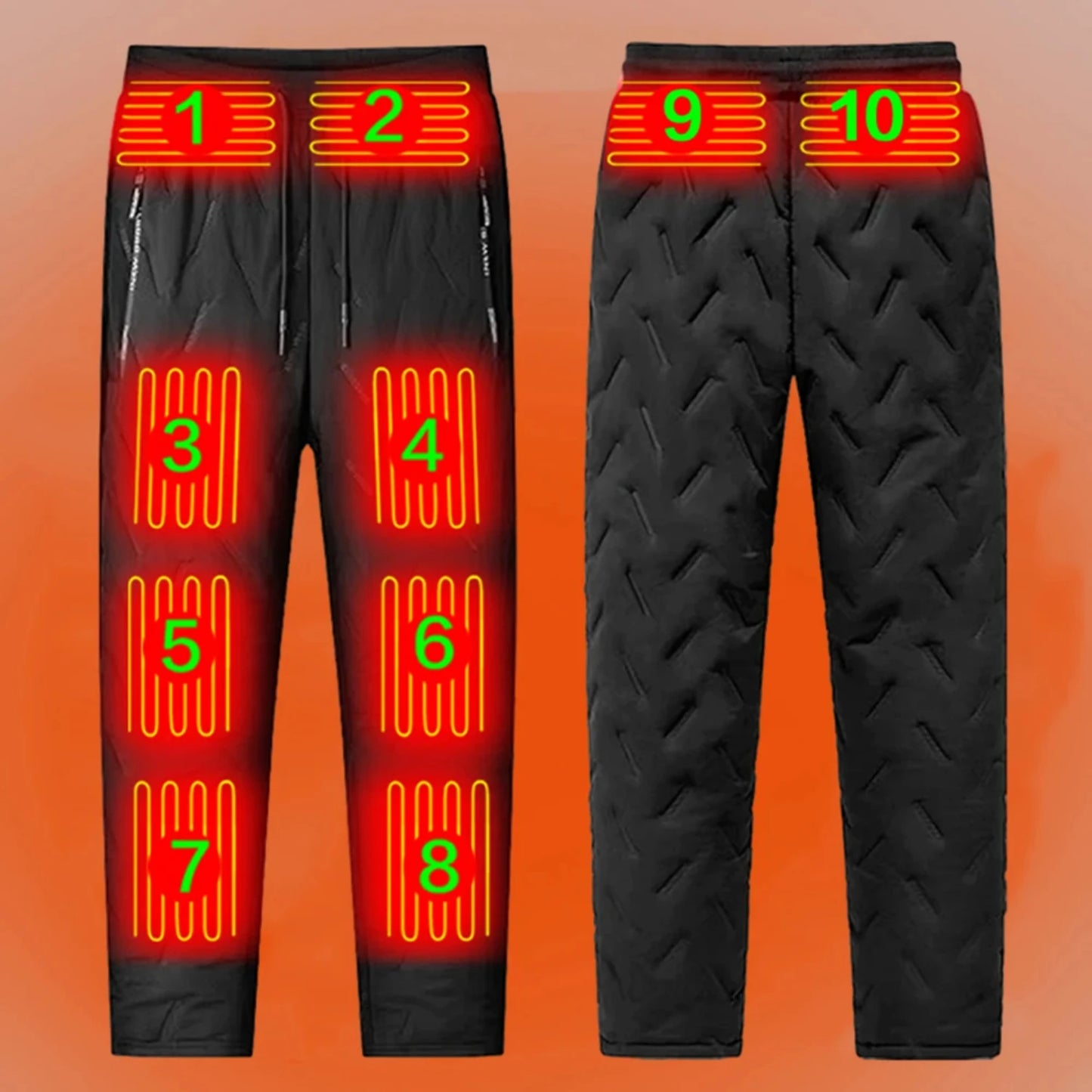 Unisex Heated Hiking Pants  With 10 Zones