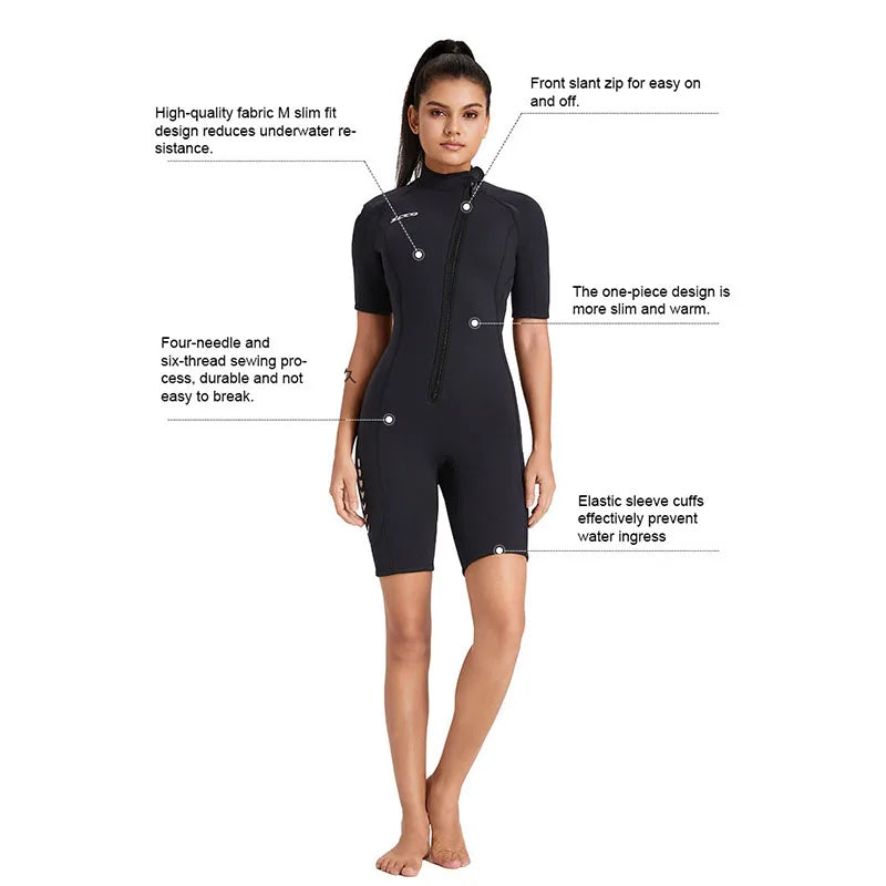 Neoprene Women's Short Sleeve Wetsuit