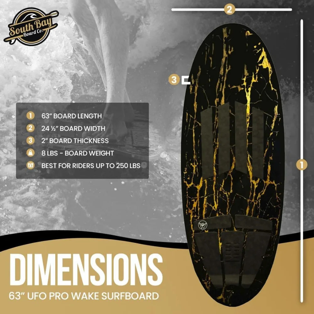 Fiberglass Wake Surfboard For Kids & Adults