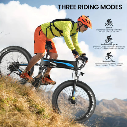 Fat Tire Ebike with 500W Brushless Motor