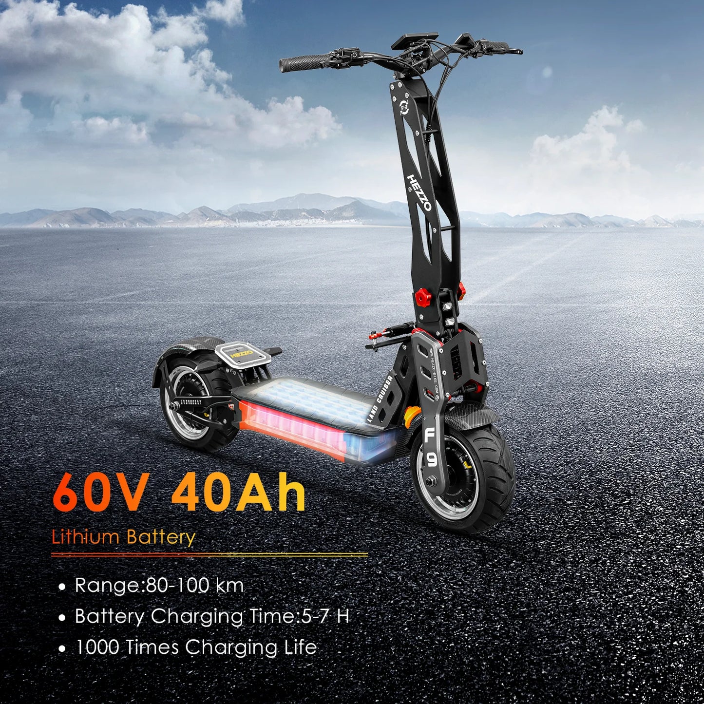 8000w Dual Motors Electric off-road Scooter