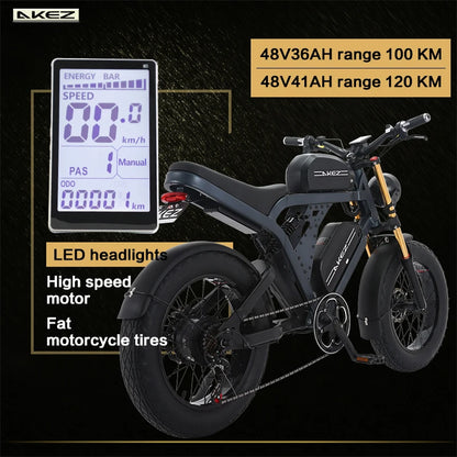 Adult Electric Motorcycle With Dual Battery