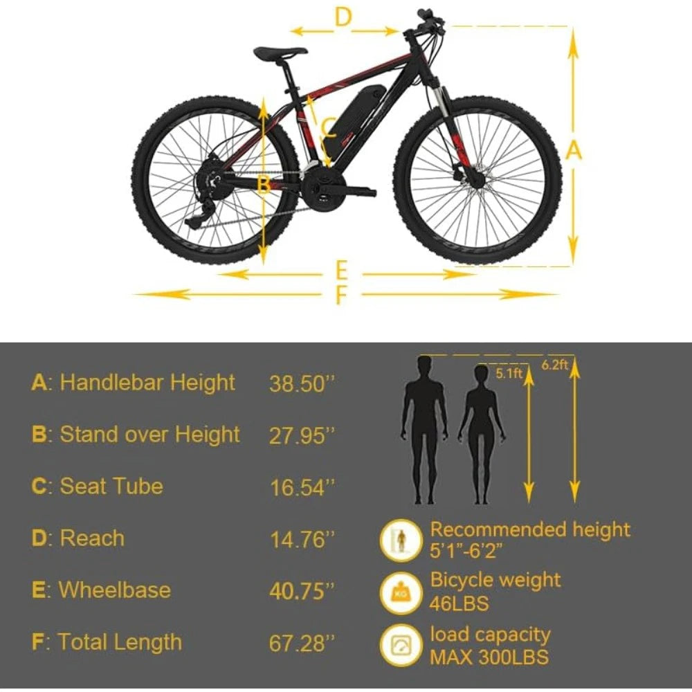 Electric Mountain Bike With Brushless Motor