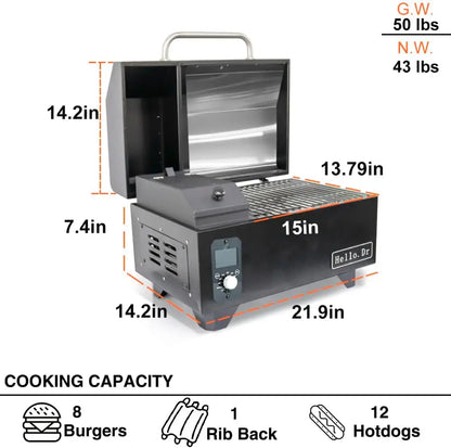 Electric Outdoor Pellet Grill Smoker