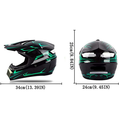 Motocross Helmet with Goggles Gloves Face Cover