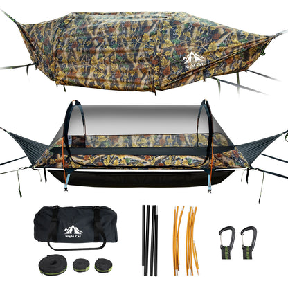 Portable Lightweight Mosquito Hammock with Tree Straps