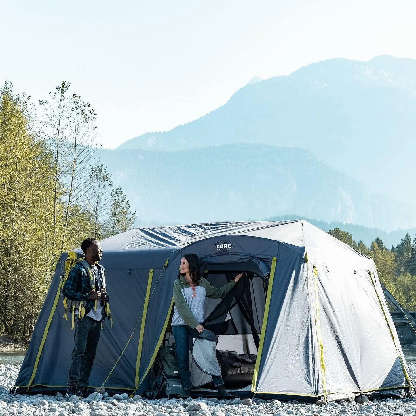 Multi Room Tent for Family with Full Rainfly