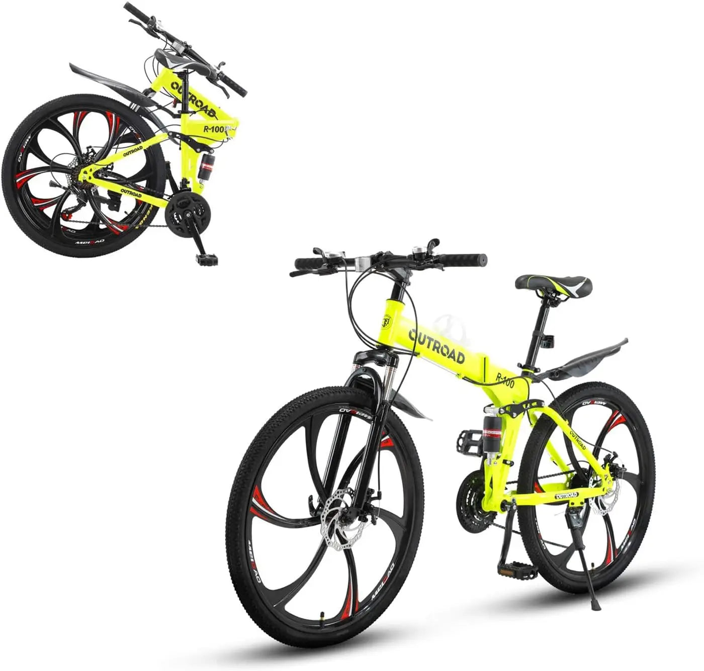 Folding 21-Speed Mountain Bike