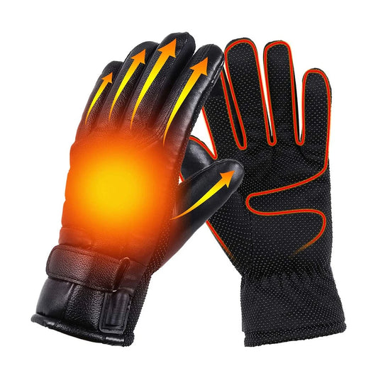 Leather Waterproof Electric Heating Gloves