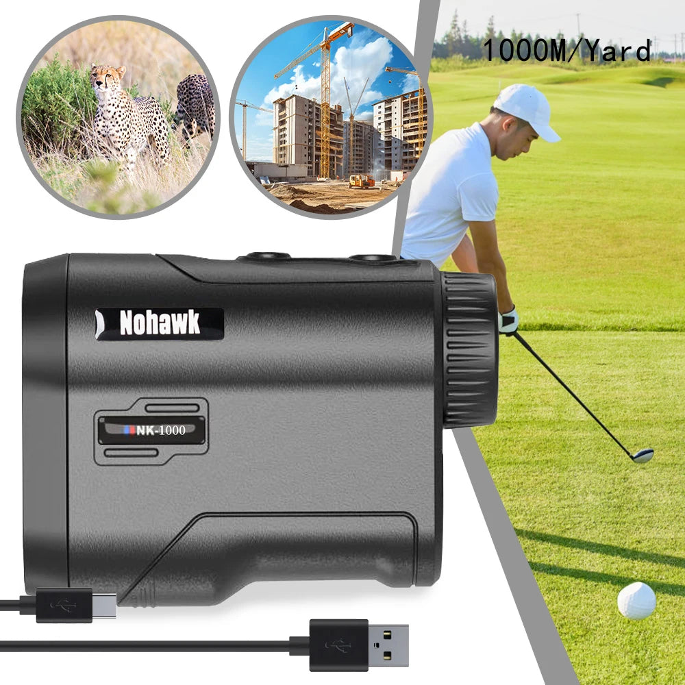 Golf & Hunting Rangefinder With Distance Meter