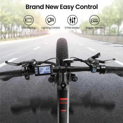 Fat Tire Ebike with 500W Brushless Motor