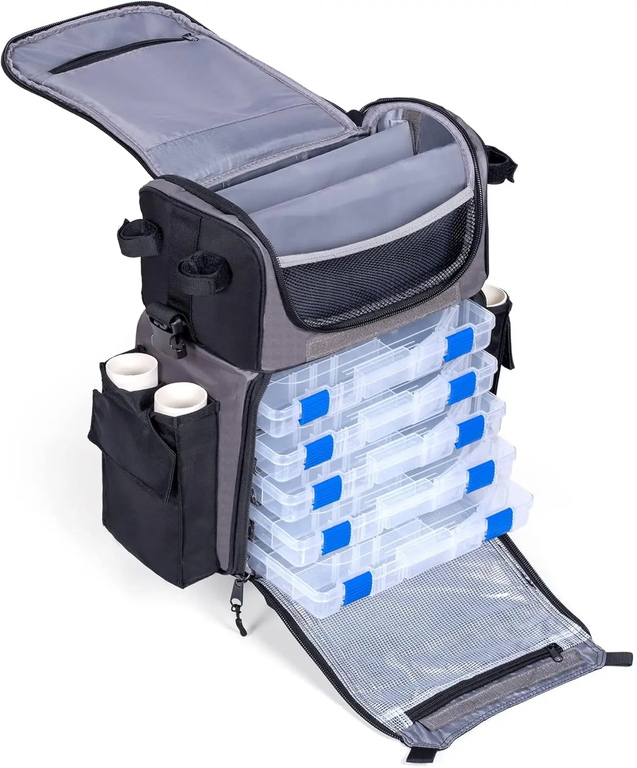Rolling Waterproof Fishing Backpack with Rod Holders