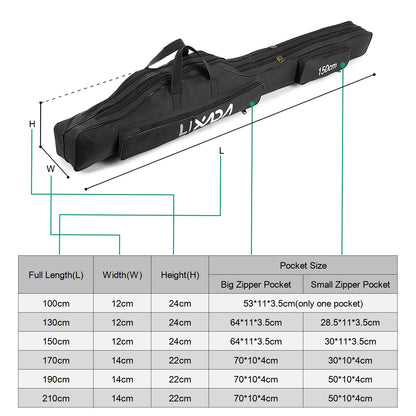 Portable Folding Fishing Rod Reel Bag