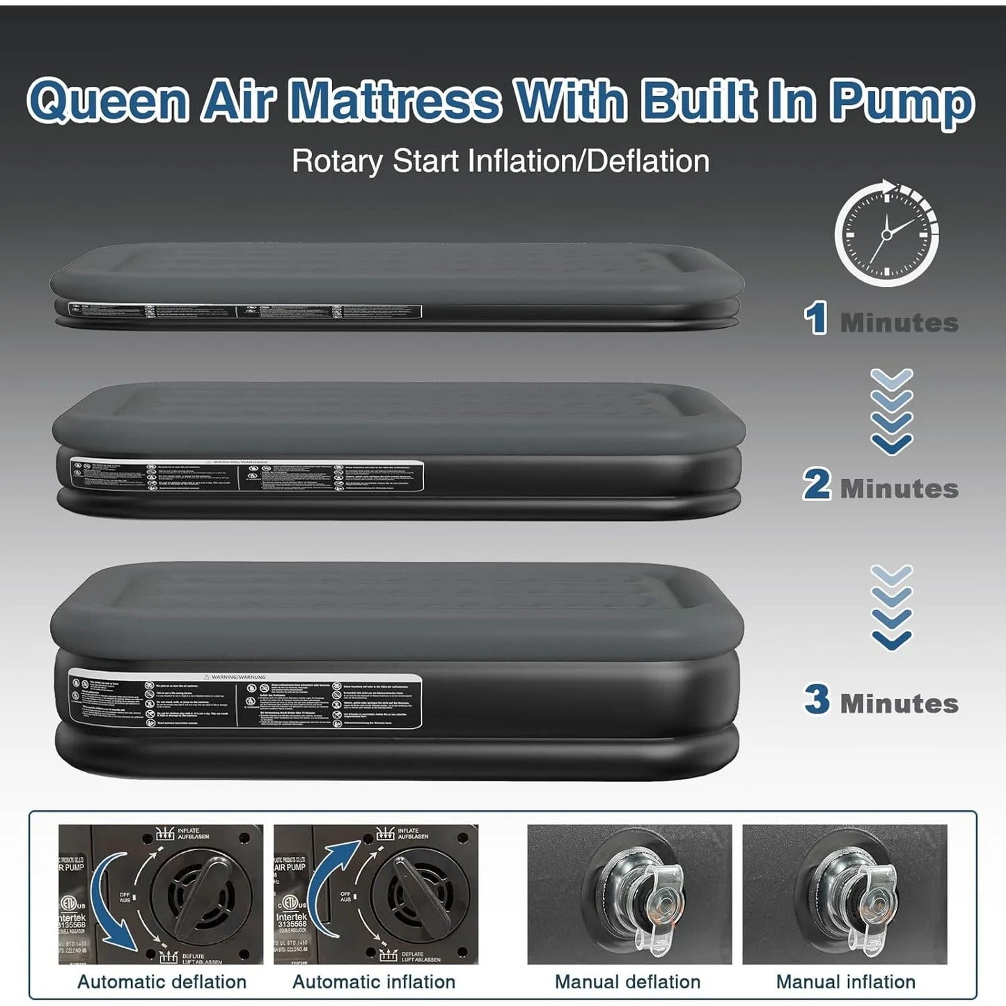 Queen Air Mattress with Built in Pump