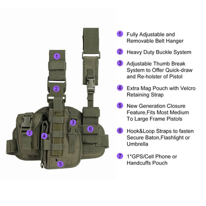 Multi-Function Leg Gun Holster