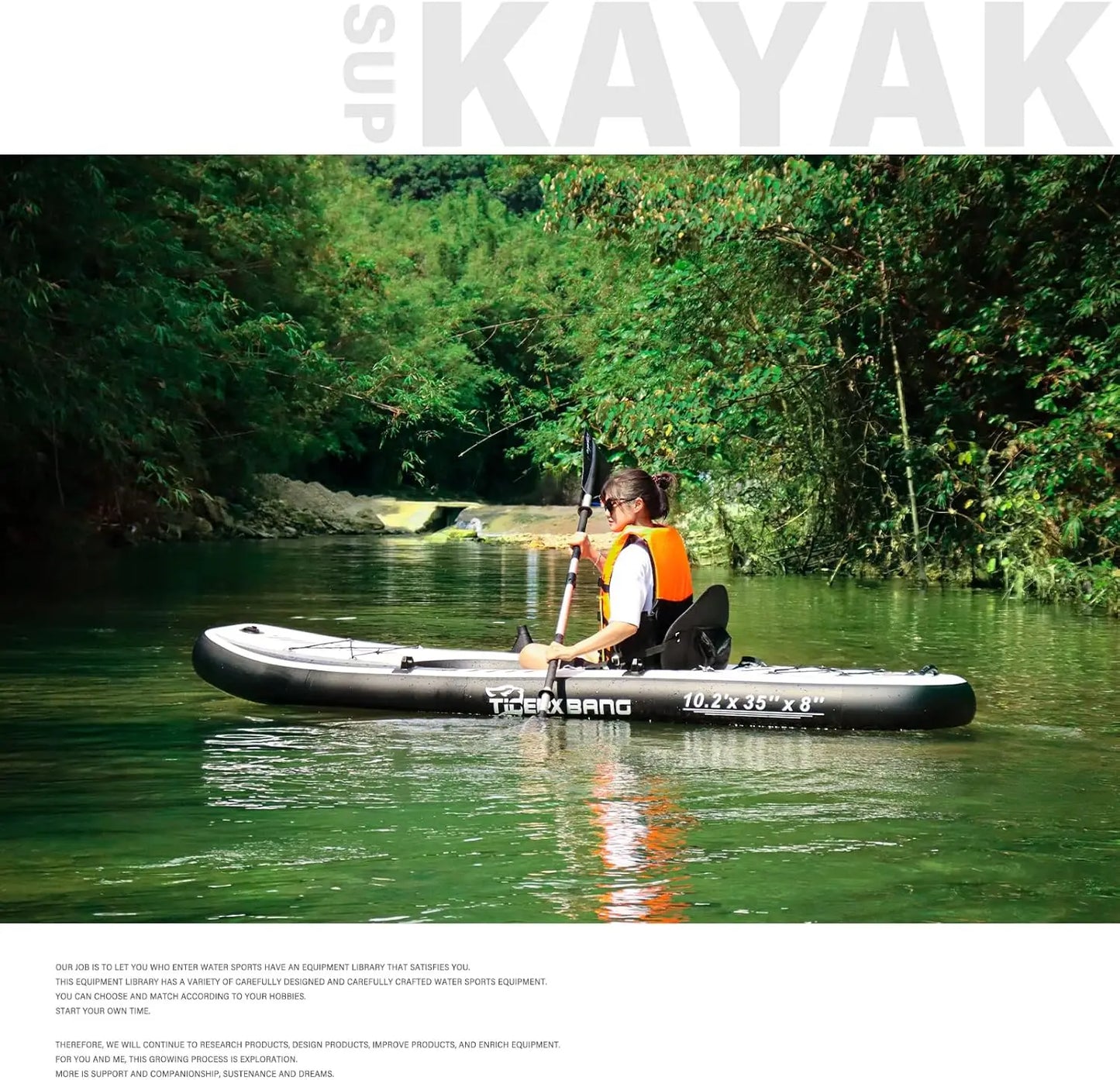 Inflatable Kayak with Detachable Seat