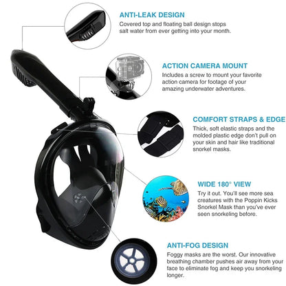 Anti-Fog Full Face Snorkeling Mask