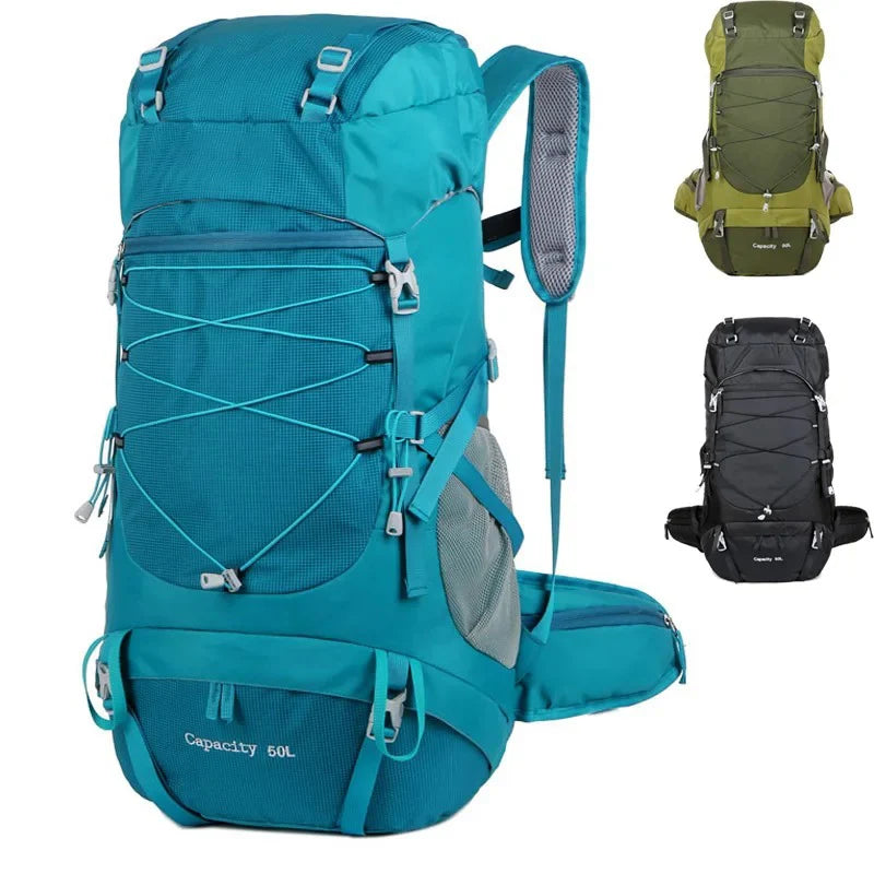 50L Waterproof Mesh Hiking Backpack