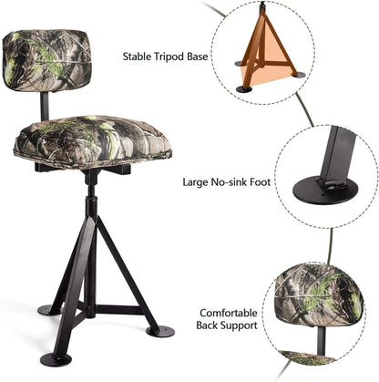 Folding 360° Rotatable Camo Hunting Seat