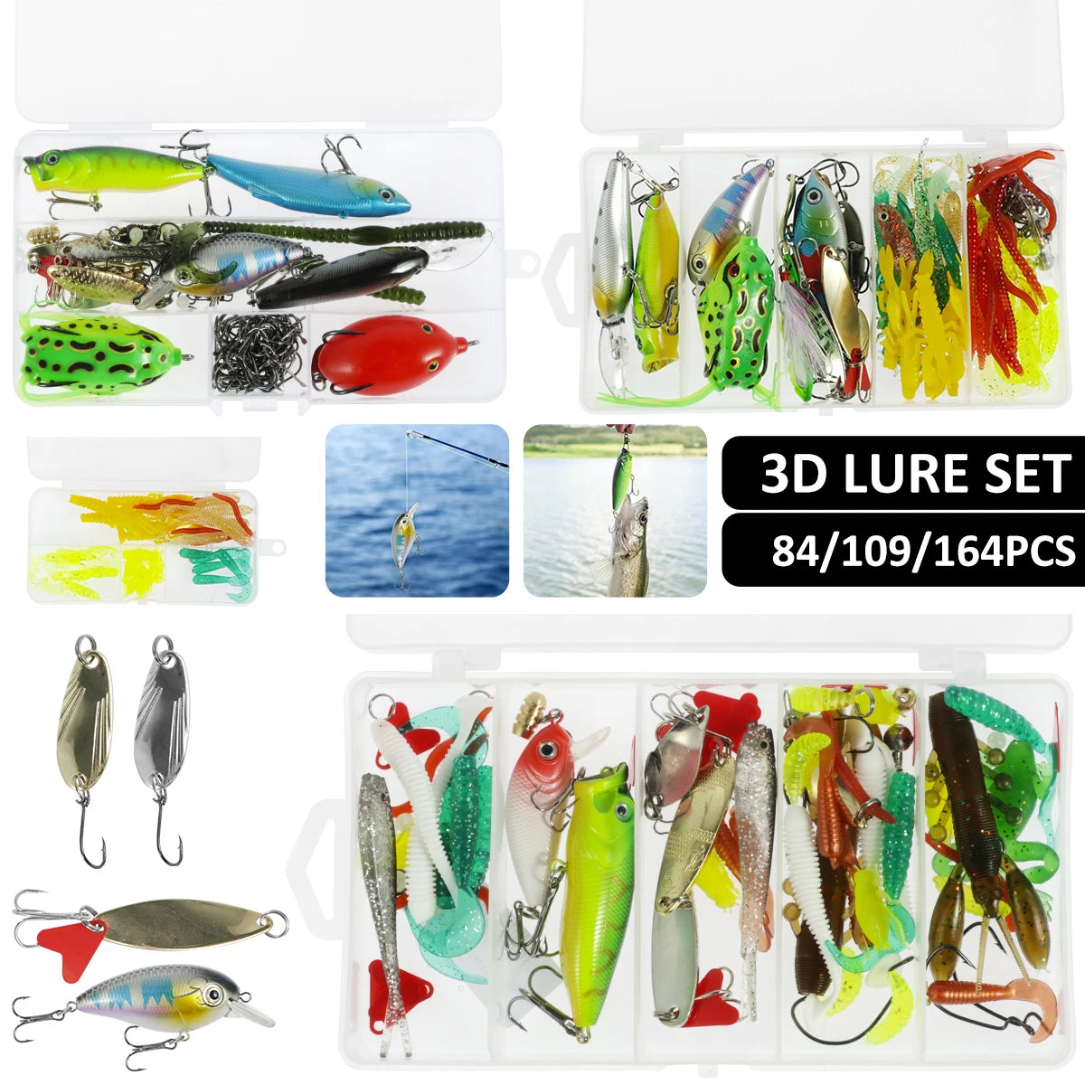 Soft and Hard Mixed Swim Bait Set