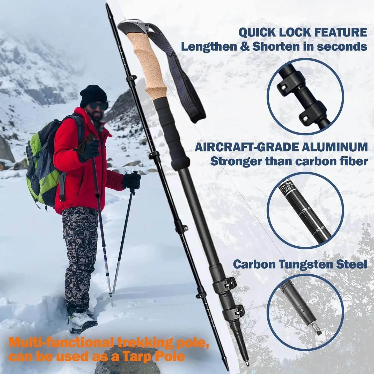 Collapsible Lightweight Trekking Poles