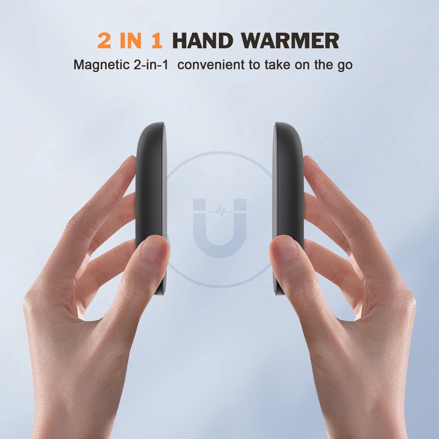 2 Rechargeable Instant Heating Pocket Hand Warmers