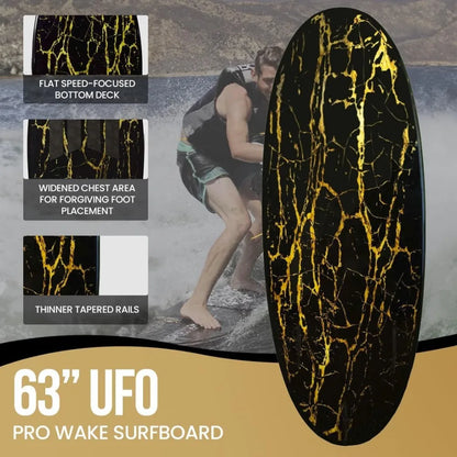 Fiberglass Wake Surfboard For Kids & Adults