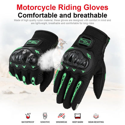 Anti-slip Touch Screen Waterproof Motorcycle Gloves