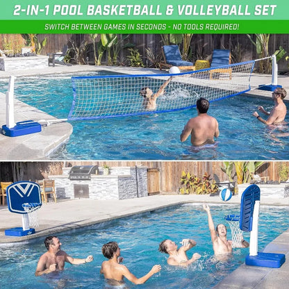 Pool Basketball & Volleyball Game Set