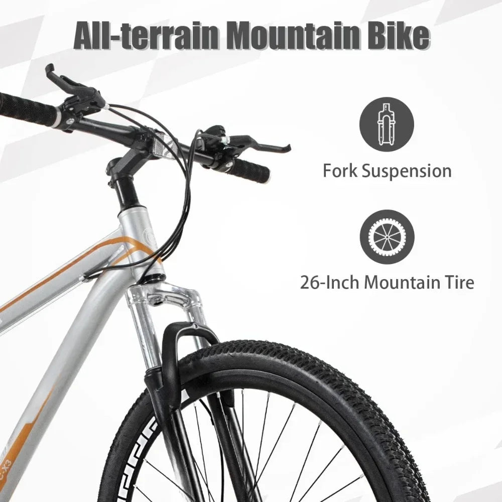 21-Speed Dual Disc Brake Mountain Bicycle