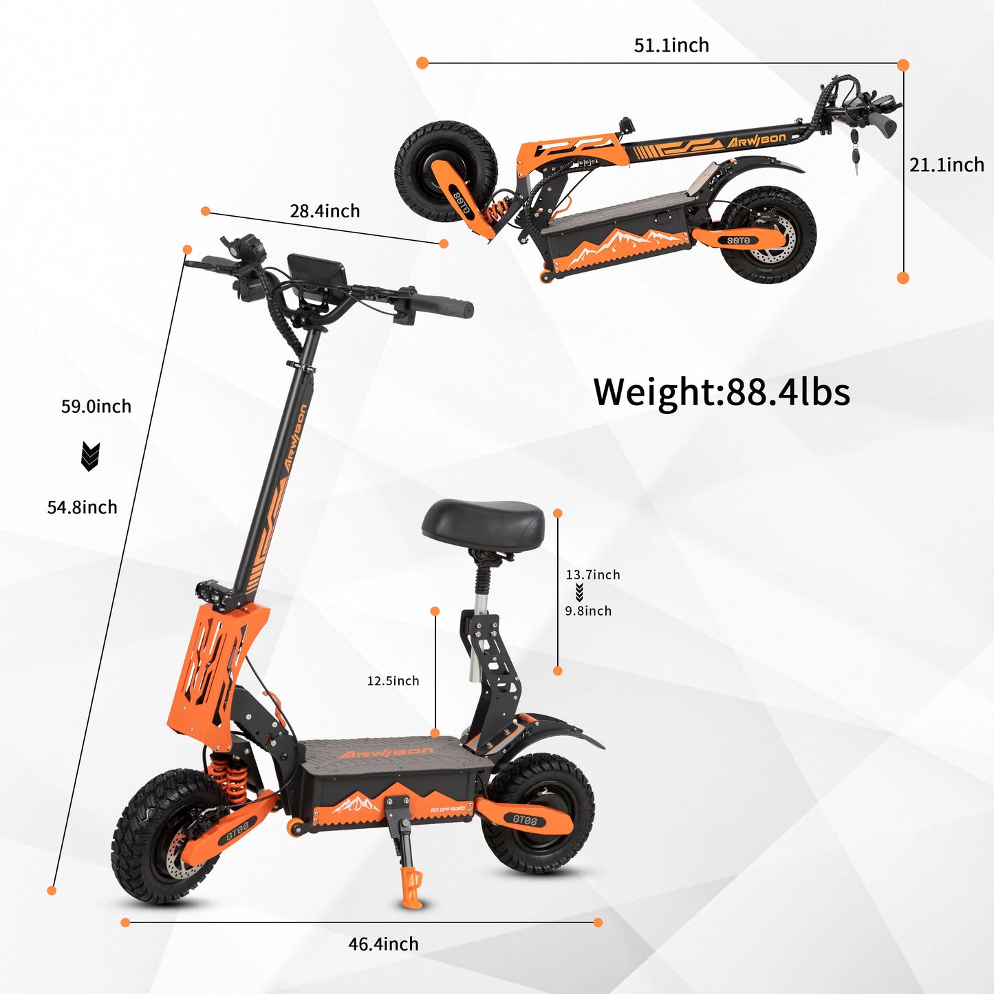 Folding 5600W Dual Motor Electric Scooter